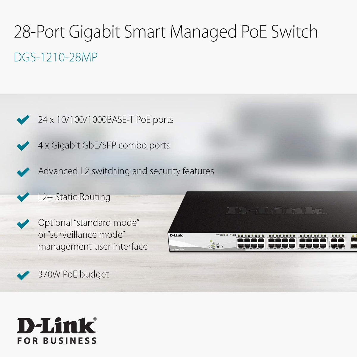 L2 Gigabit Switching Hub D-LINK (DES-1210-52) 48 Port + 4 Port Gigabit