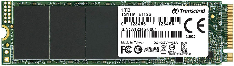 Transcend 1TB 112s Nvme PCIe Gen3 X4 M.2 SSD SSD (TS1TMTE112S)