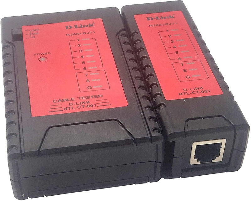 D-Link Cable Tester - Detected Cable Type RJ-11,RJ-45, Black NTL-CT-001
