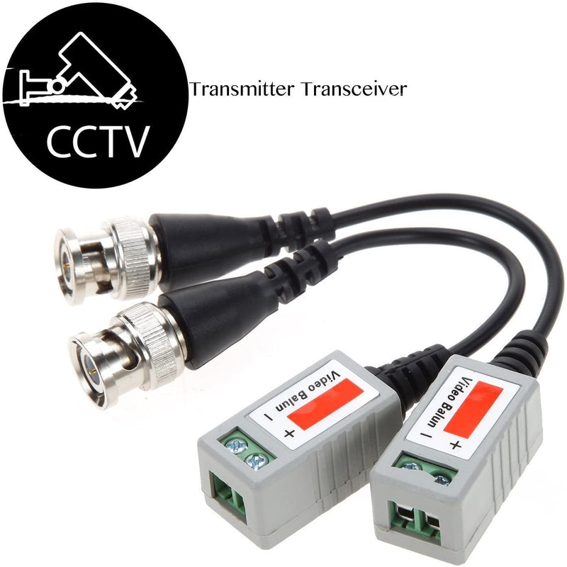 Video Balun Transceiver, Ankey 2 Pack Video Balun Network Transceiver with Video Audio Power Connectors (3216562199)