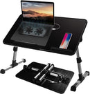 ‎Proglobe Adjustable Lap Desk with Cooling Fan, Proglobe Lapdesk with Fans, Laptop Stand with Adjustable Height