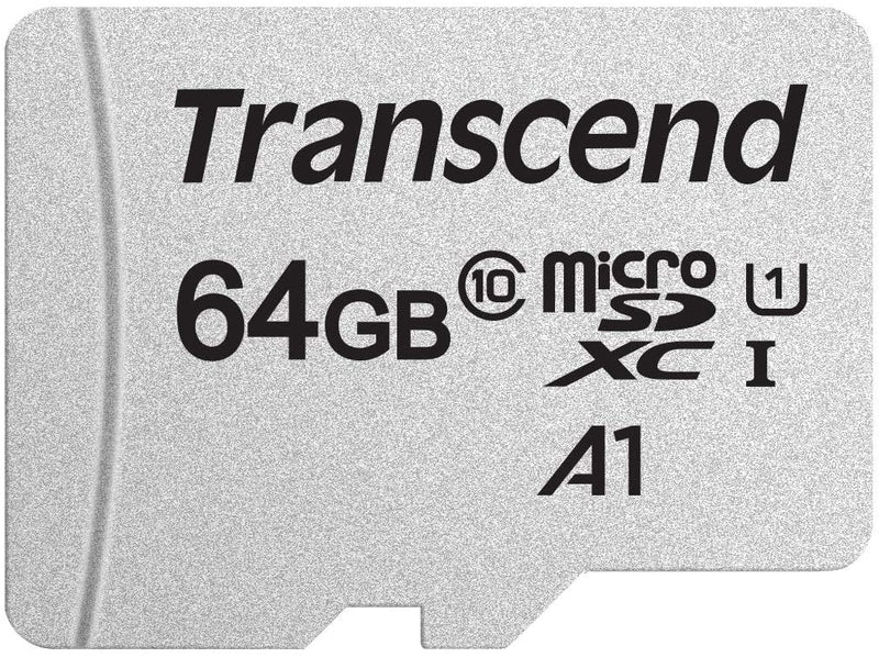 Transcend 64GB MicroSDXC/SDHC 300S Memory Card (TS64GUSD300S-A)