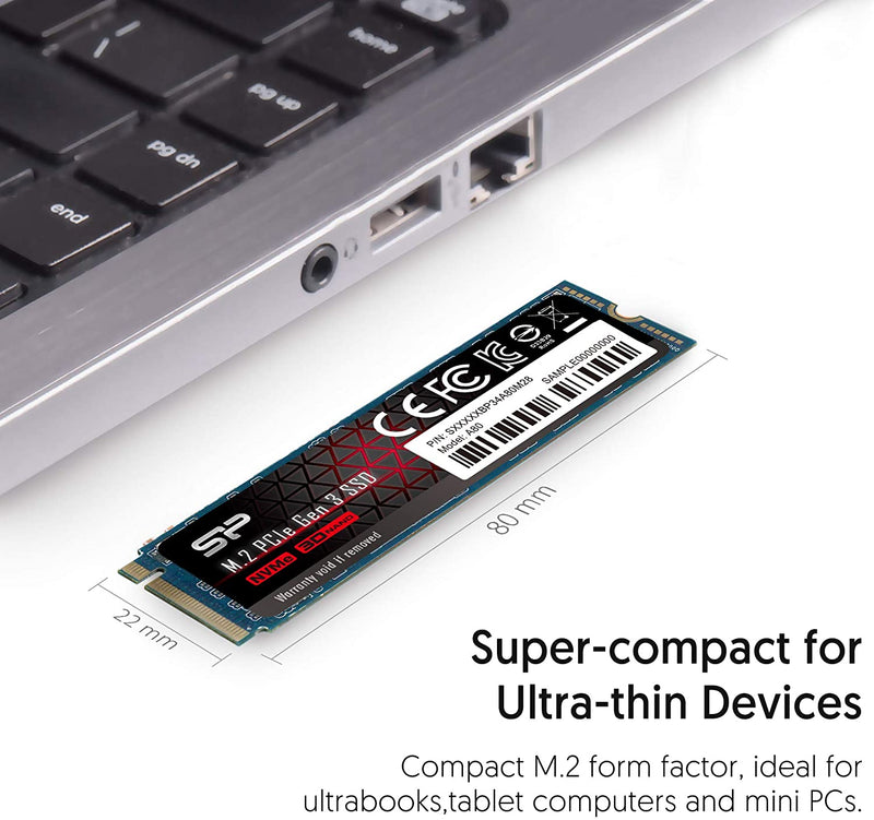 Silicon Power 256GB NVMe M.2 PCIe Gen3x4 2280 TLC SSD(‎B07L6FJS7V)