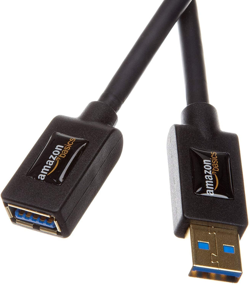 Amazon Basics USB 3.0 Extension Cable (B00NH12O5I) - A-Male to A-Female Adapter Cord- 9.8 Feet (3.0 Meters)
