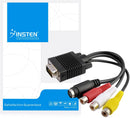 Insten VGA to RCA AV Adapter Cable, VGA to TV S-Video 3 RCA PC Computer Cable (B072Q35CSYjh)