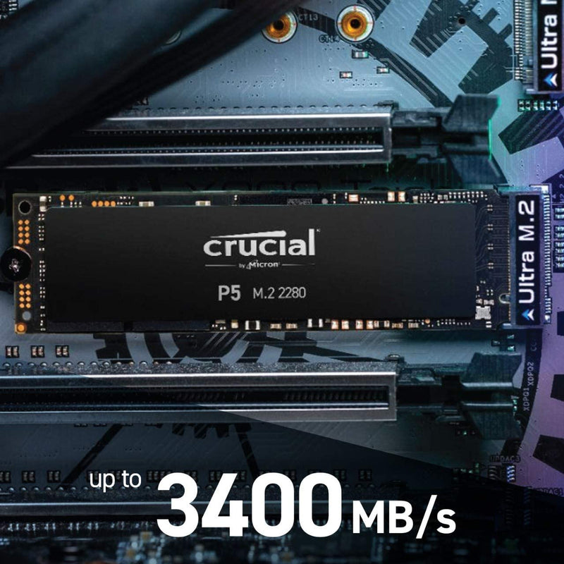 Crucial P5 3D NAND M.2 NVMe™ High Performance SSD - 500GB (CT500P5SSD8)