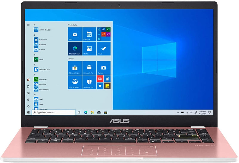 ASUS E410 Intel Celeron N4020 4GB 128GB eMMC 14-inch HD LED Win 10 Laptop E410MA-BV025T)