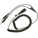 Jabra PC cord - QD to 2x3.5mm 2m coiled - 8734-599