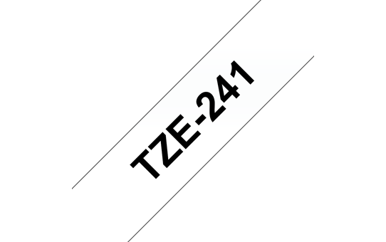 Brother TZe-241 Labelling Tape Cassette – Black on White, 18mm wide