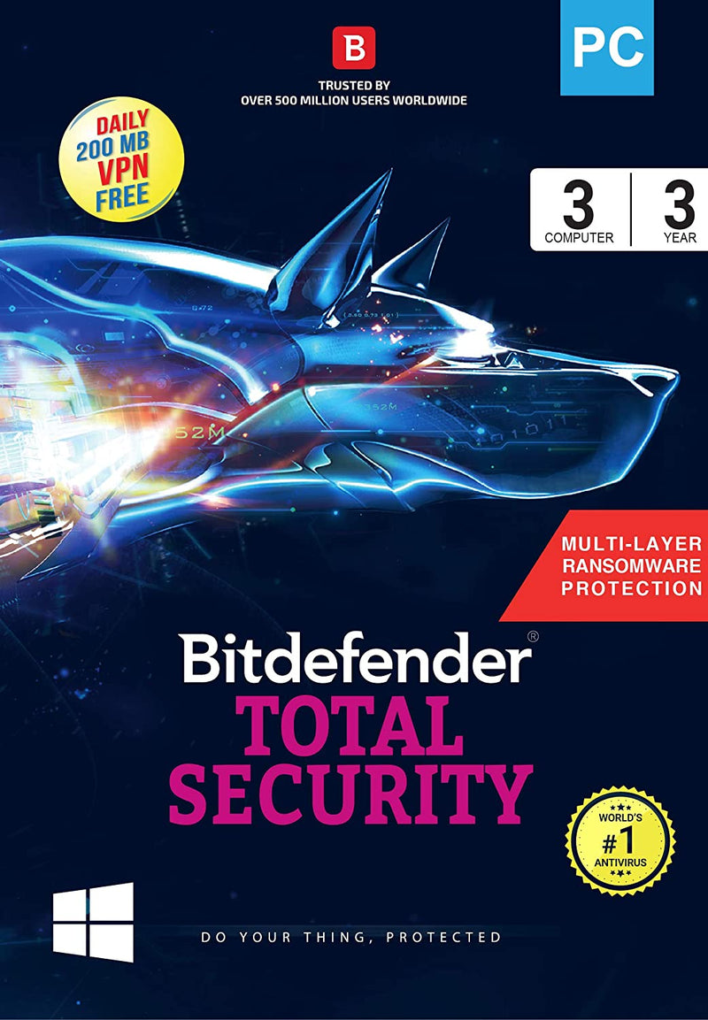 Bit Defender Total Security 3 User 2018