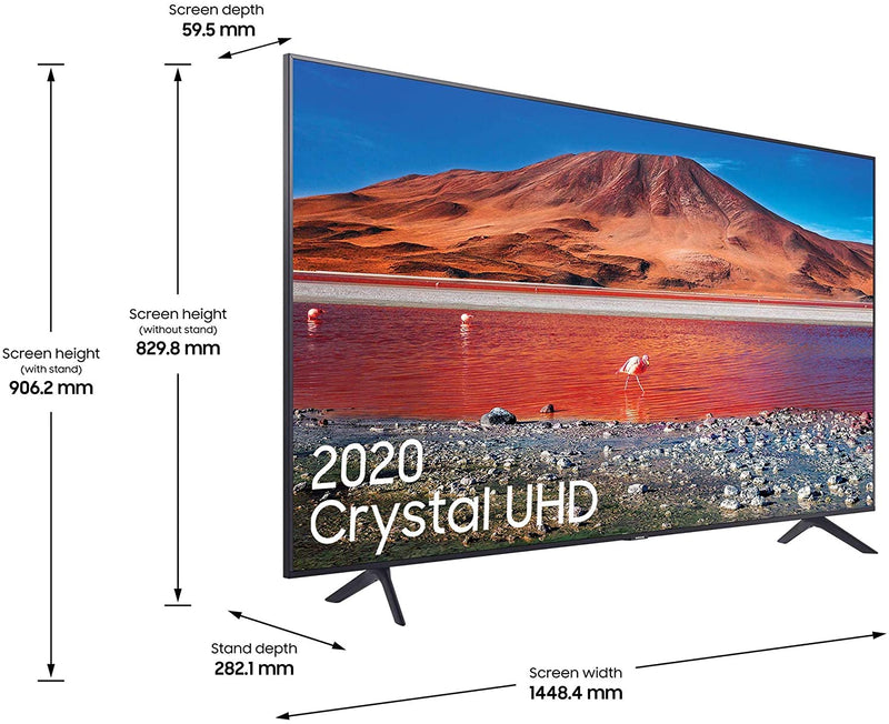 Samsung65" TU7100 Crystal UHD 4K HDR Smart TV(B086T2QHHH)