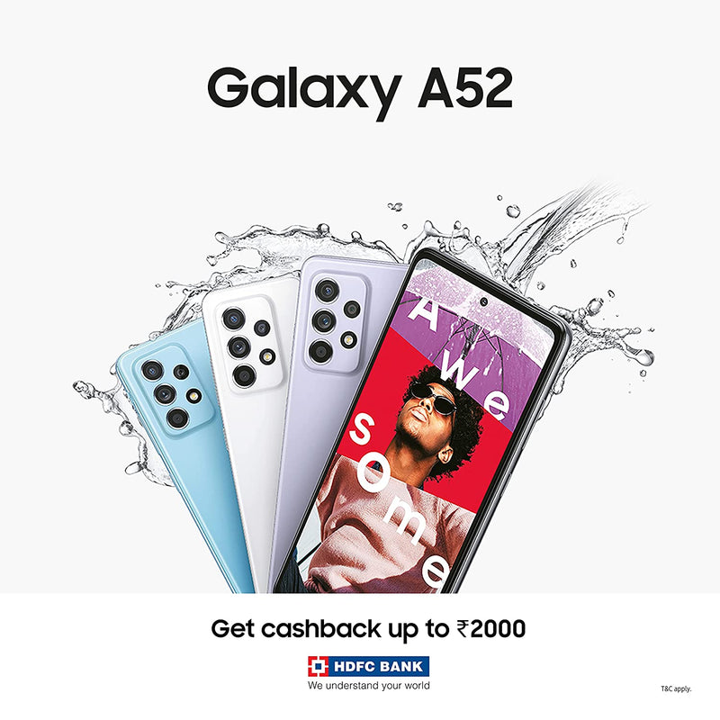 Samsung Galaxy A52 6GB/128GB Smartphone (SM-A525FZKGINS)