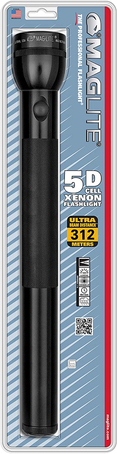 Maglite Heavy-Duty Incandescent 5-Cell D Flashlight (S5D036)