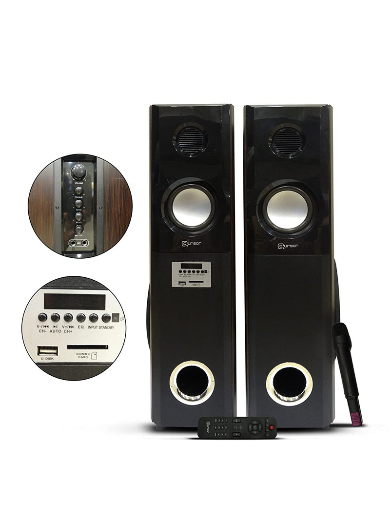 Cursor DJ-12000W 2.0 Tower Speakers with Karaoke