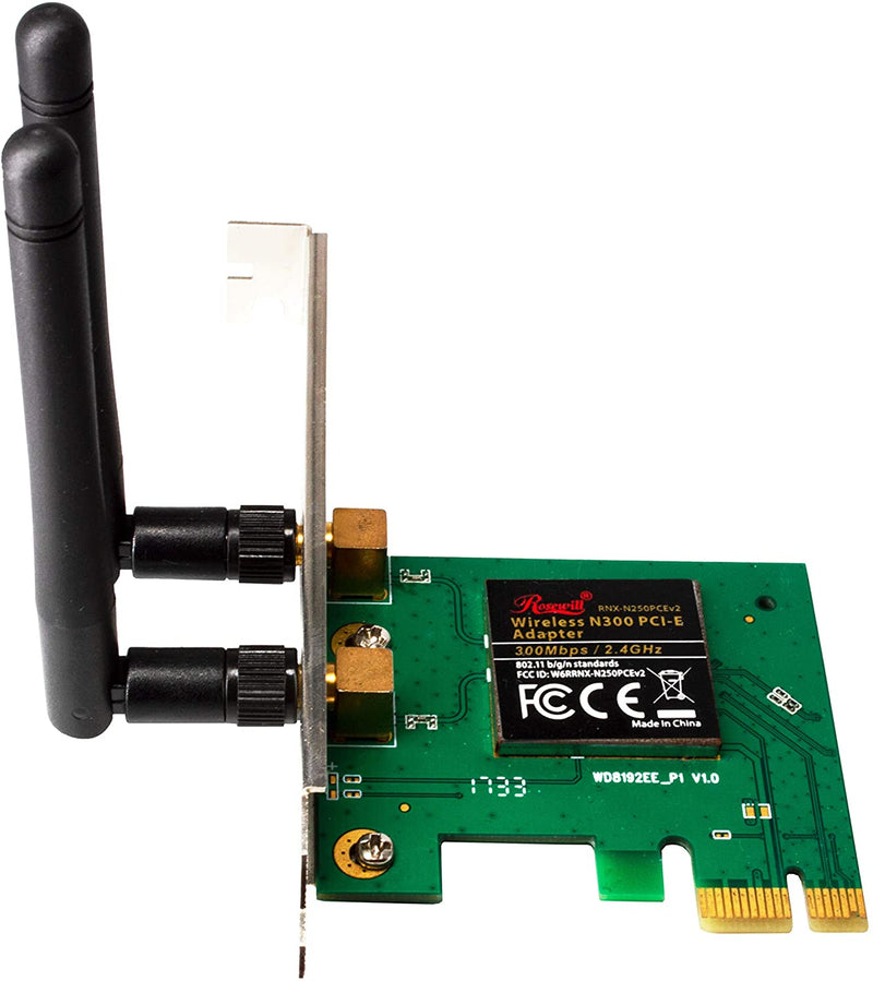 PCI-e PCI Express Network Card (8541711260) 802.11b/g/n 300Mbps Wireless WiFi Card Adapter with 2 Detachable 2DB Antenna