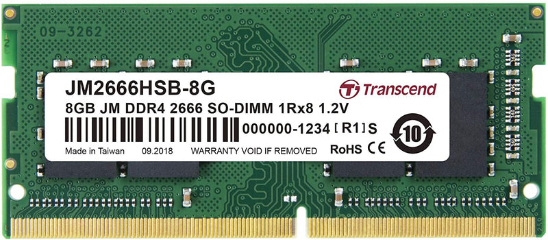 Transcend 8GB JetRam DDR4-2666 SO-DIMM Laptop RAM (JM2666HSG-8G)