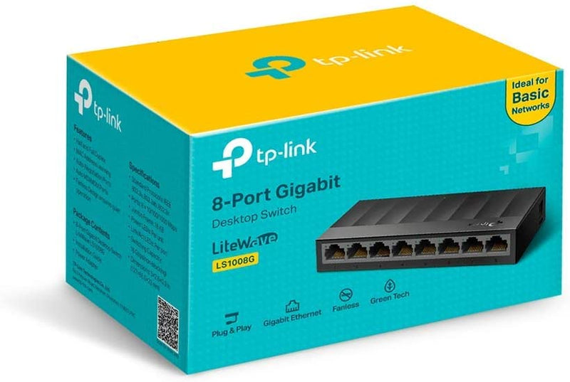 TP-Link TL-LS1008G 8-Port 10/100/1000Mbps Desktop Switch