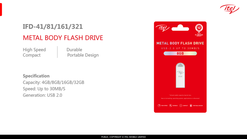Itel 8GB USB Flash Drive