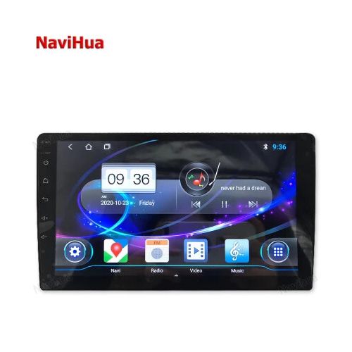 Navihua 9''inch Universal Android Touch Dashboard Screen Radio - compatibility with iphone and android,GPS Navigation, Reverse camera