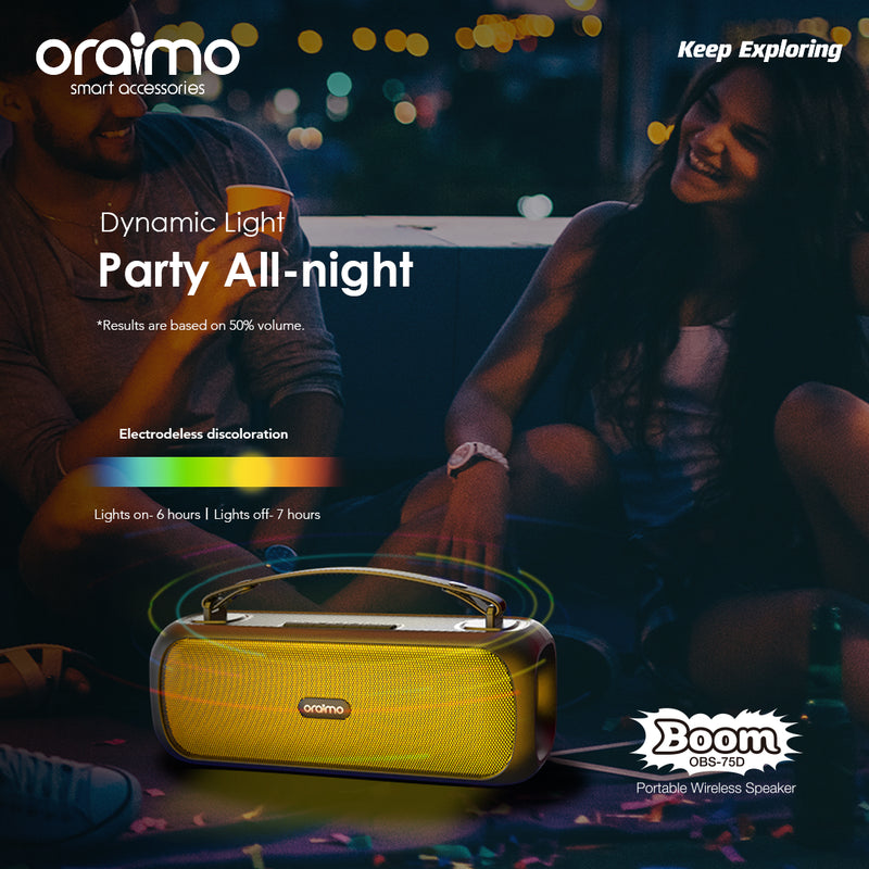 Oraimo Bass Go Boom, OBS-75D, Portable Wireless Speaker