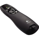 Logitech R400 Wireless Presenter Black, 910-001356 – Easy Slide Control with Red Laser Pointer for Presentations