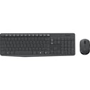 Logitech MK235 Wireless Keyboard and Mouse Combo - Grey - 920-007931 – Full-Size 2.4GHz USB Keyboard & Mouse Set, Spill-Resistant, Long Battery Life
