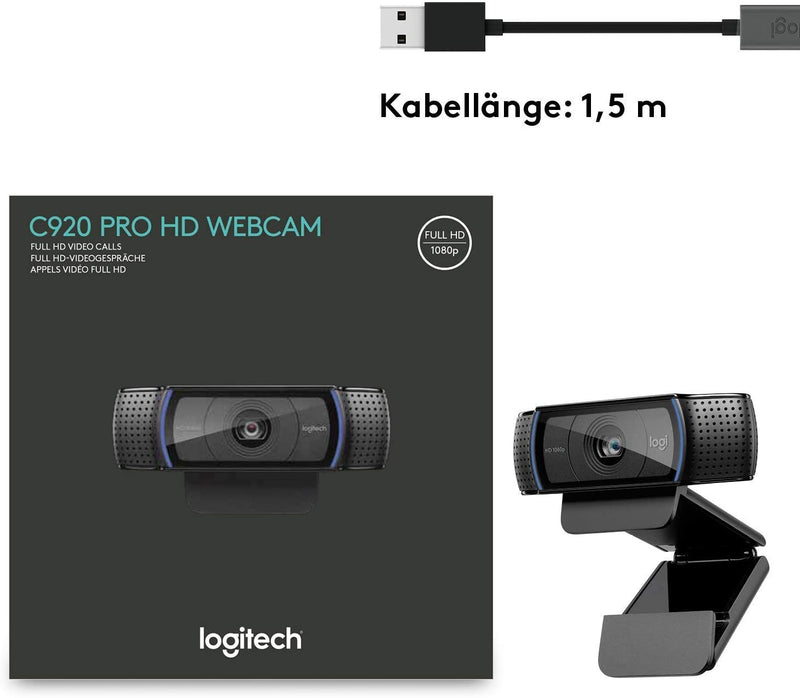 Logitech C920e Webcam USB HD Pro ,1080P-( 960-001360 )