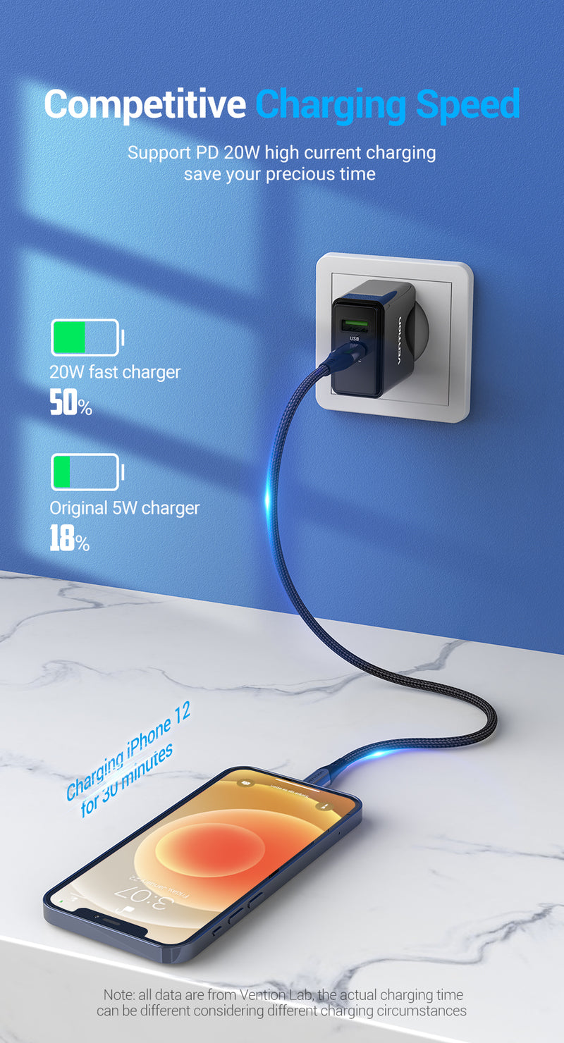 Vention Two-Port USB Wall Charger (VEN-QC67-UK-B)