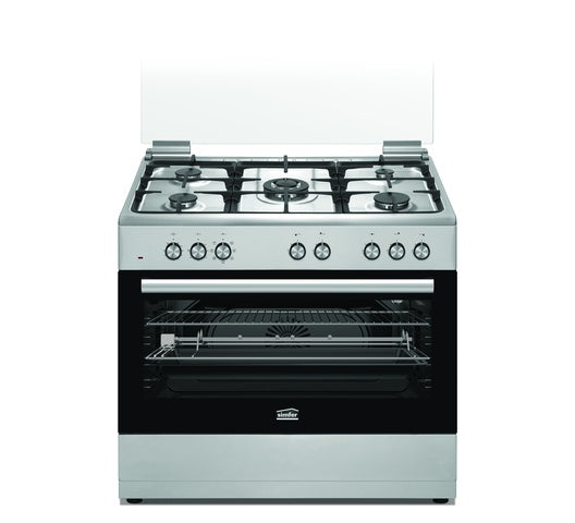 Simfer 9507WEI 5 Gas Professional Cooker - Multifunctional Electric Oven , Half Inox, 