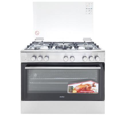 Simfer 9507WEI 5 Gas Professional Cooker - Multifunctional Electric Oven , Half Inox, 