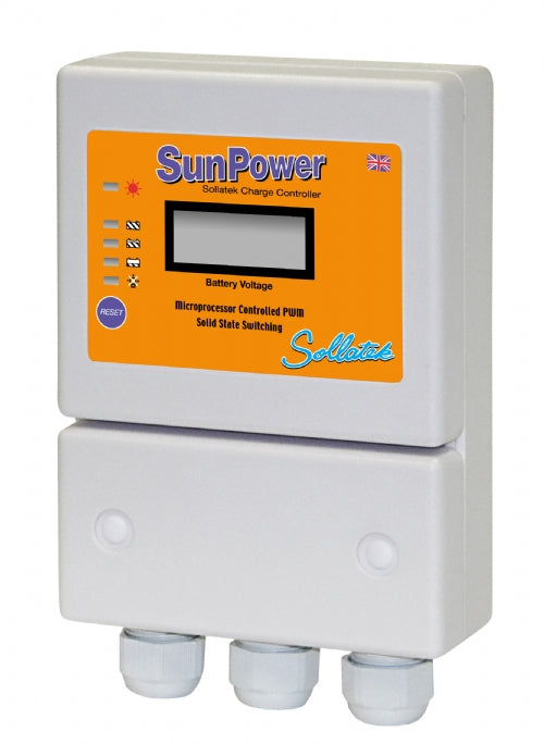 Sollatek Sunpower 30A 24V PWM Solar Charge Controller