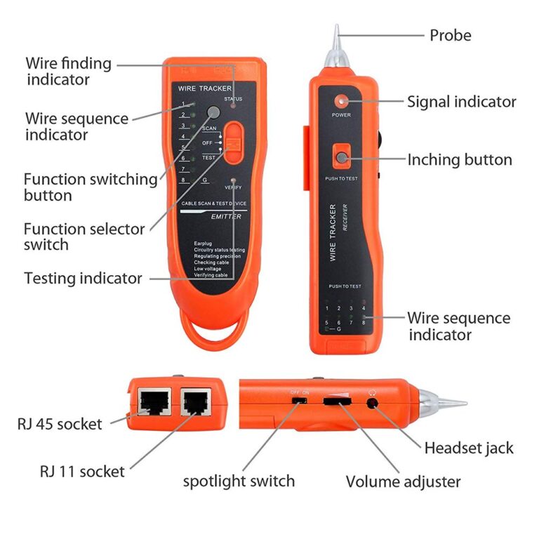APKR Cable Break Finder Tester RJ45, RJ11 (YW-801B)