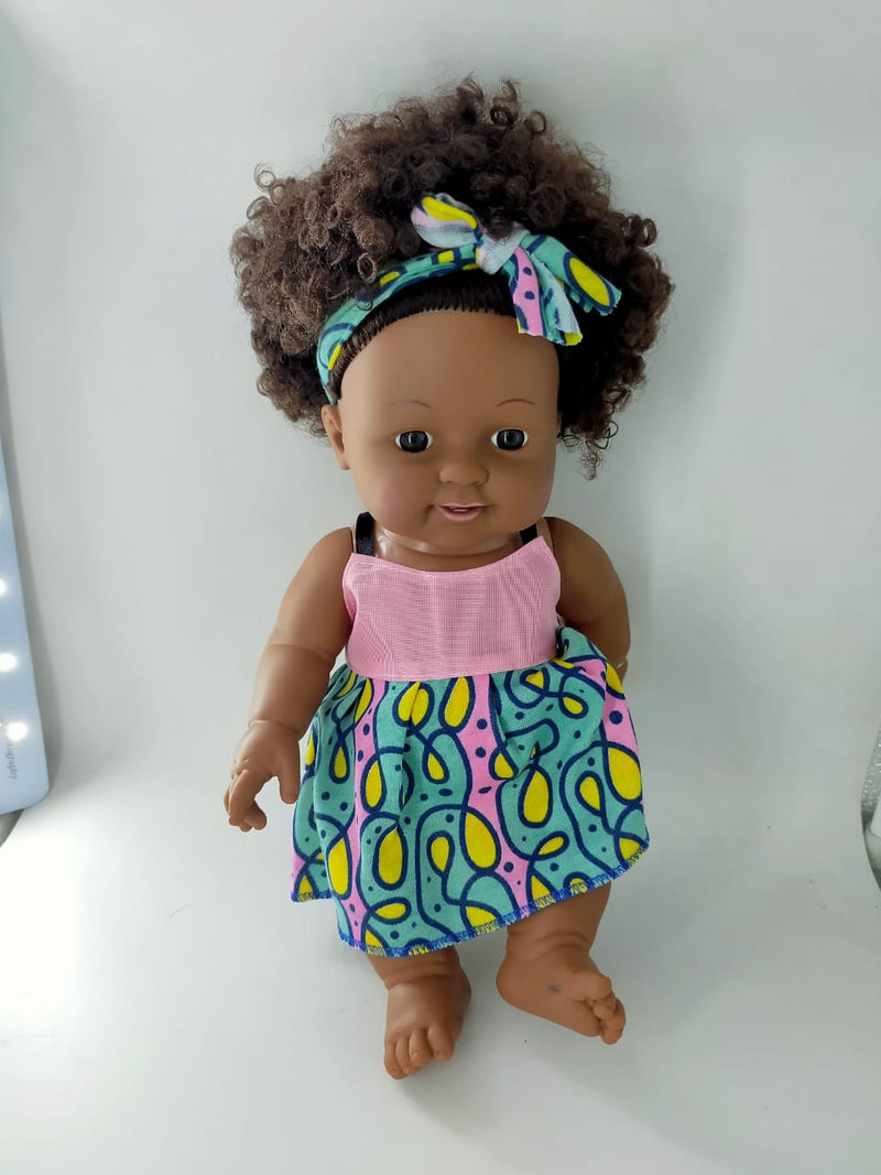 Fun African Realistic Washable Doll Toys - Beautiful Gift, Black Doll Baby Girl Toys, With Clothes