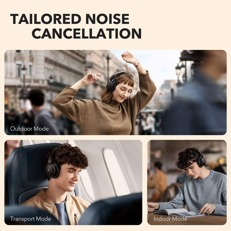 Anker Soundcore Life Q30 Hybrid Active New Generation Noise Cancelling Headphones with Multiple Modes, Hi-Res Sound, Custom EQ via App, 40H Playtime, Comfortable Fit, Bluetooth Headphones, Multipoint Connection