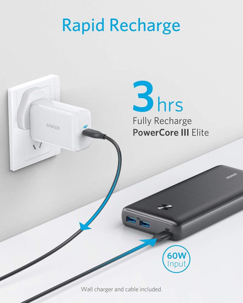 Anker PowerCore III Elite 25600 60W + PowerPort III 65W Pod Power Bank