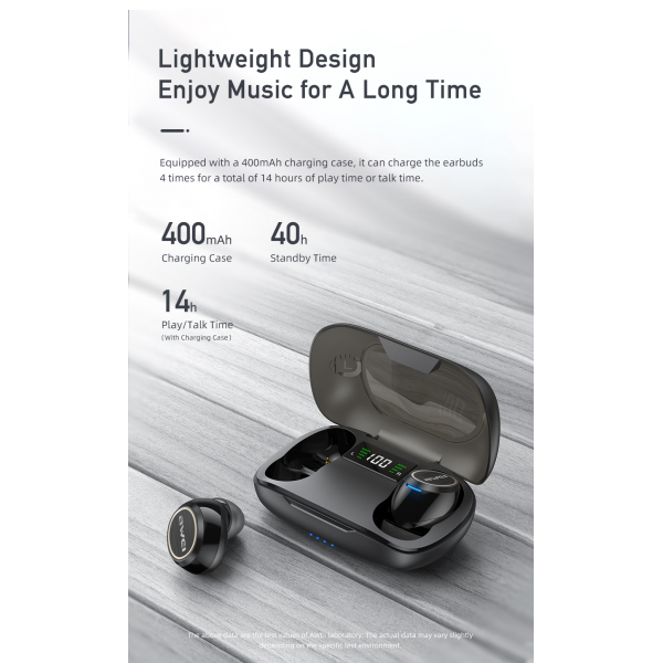 Awei TA3 TWS Noise Cancelling Wireless Earbuds With Charging Case