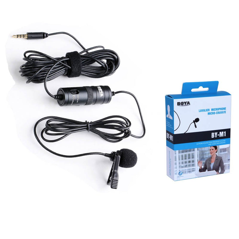 BOYA BY-M1 LAPEL Lavalier Microphone for Smartphones Canon Nikon DSLR Cameras Camcorders Audio Recorder PC