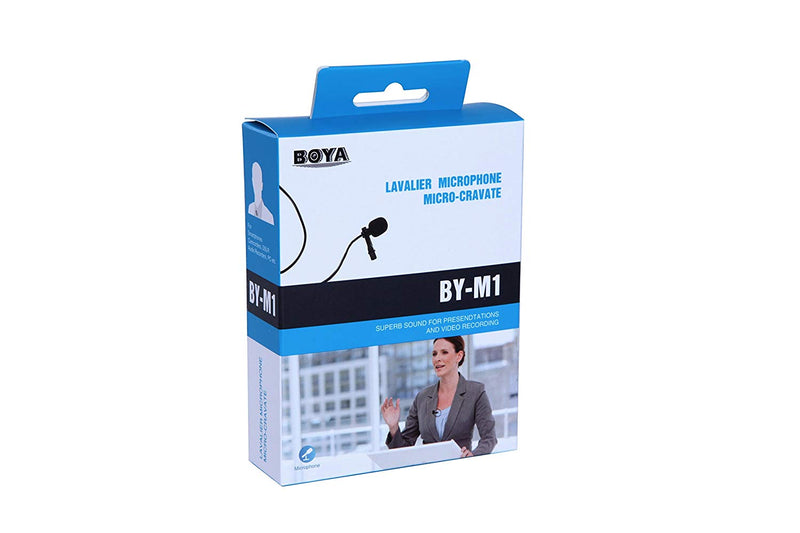BOYA BY-M1 LAPEL Lavalier Microphone for Smartphones Canon Nikon DSLR Cameras Camcorders Audio Recorder PC
