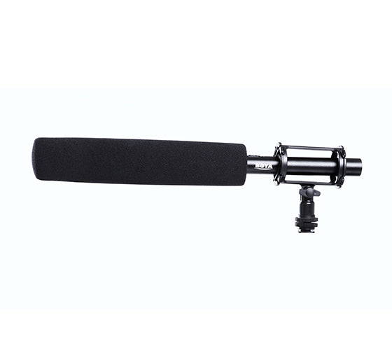 BOYA BY-PVM1000L Professional Condenser Microphone 3-Pin XLR Super-Cardioid Directional Mic with Shock Mount Wind Muff for Camcorder Video DSLR Smartphone Interviews Micro Film Creation Live Video