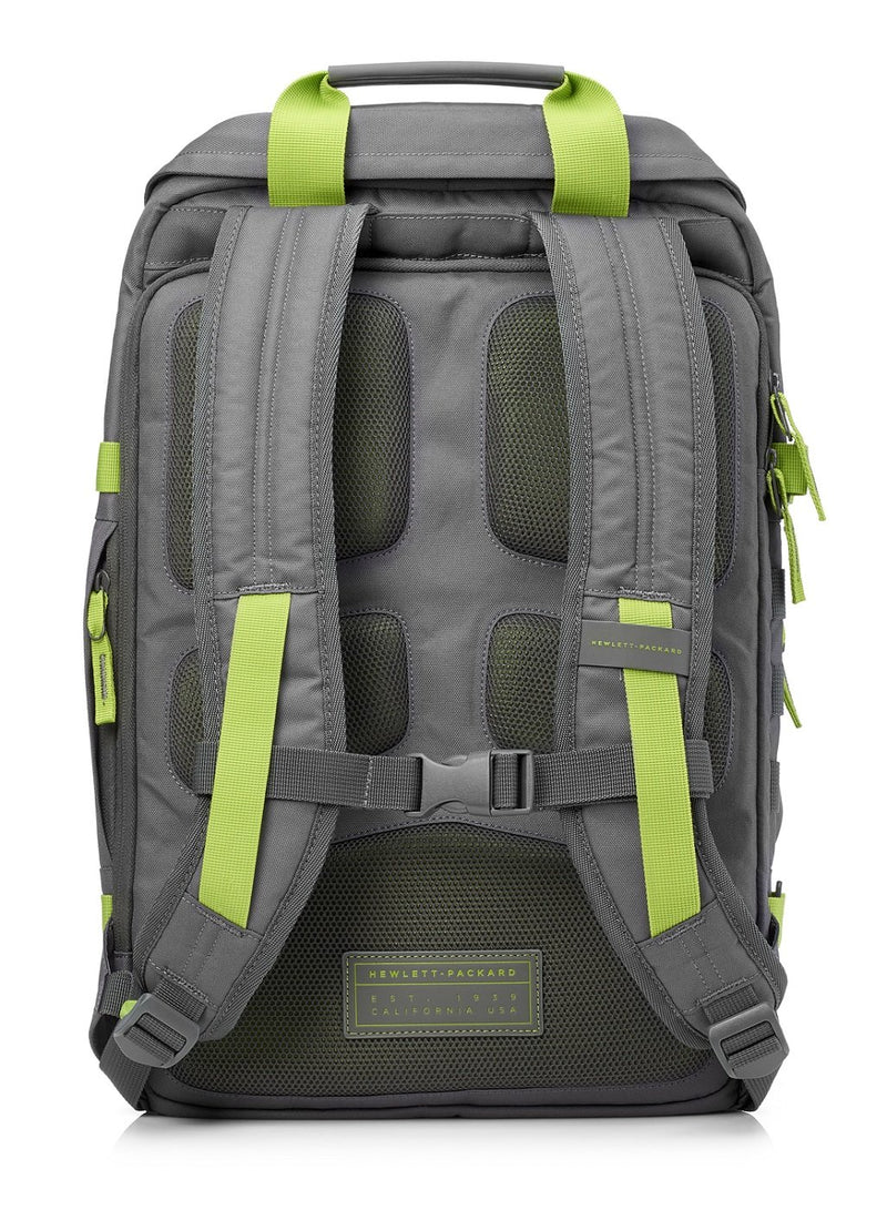 HP 39.62 cm(15.6 Inch) Odyssey Backpack Laptop Bag Green/Gray (L8J89AA)