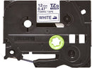 Brother 12TZE-FA3 FABRIC TAPE BLUE ON WHITE TAPE