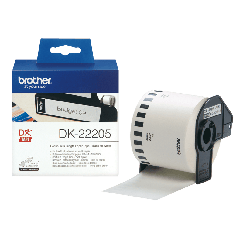 Brother DK-22205 Continuous Paper Label Roll 62mm