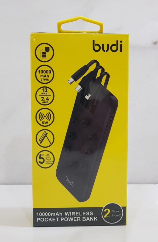 Budi 10000mAH Wireless Pocket Power Bank