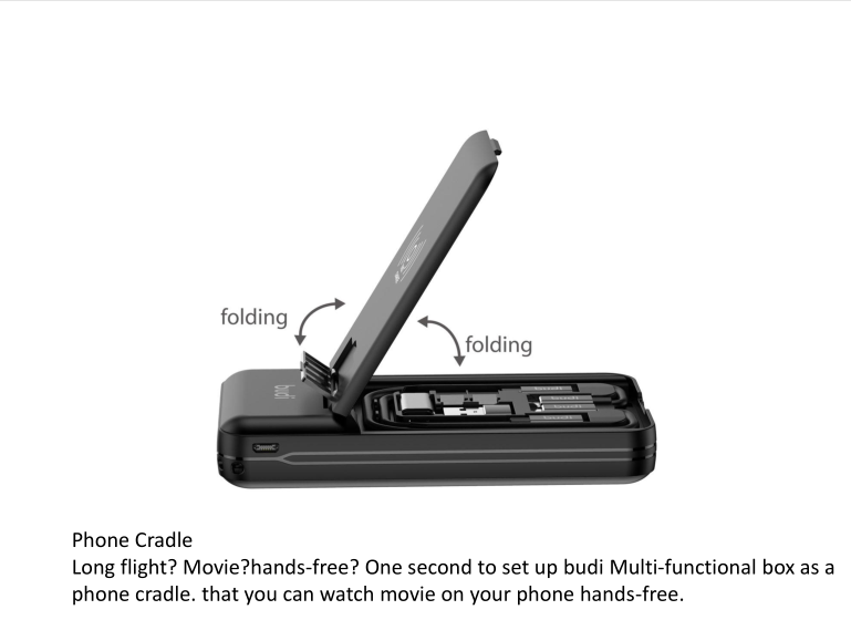 Budi Multi-functional Power Box - 20000mAh Capacity , Wireless Charging