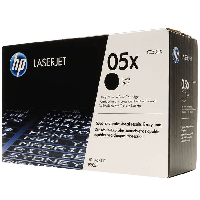 HP 05X High Yield Black Original LaserJet Toner Cartridge (CE505X)
