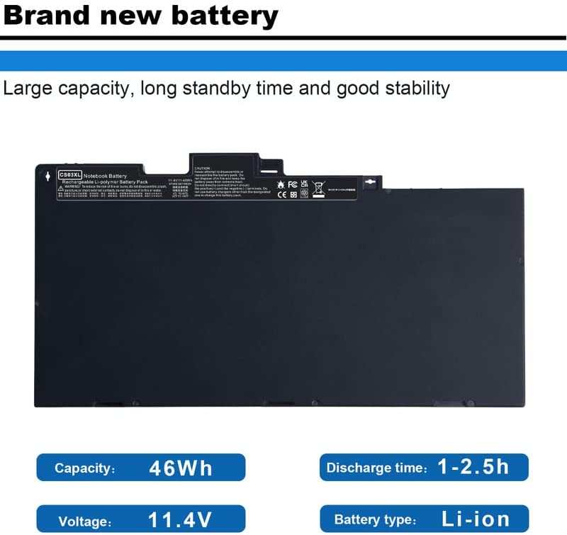 HP ZBook 15u G3 Mobile Workstation Notebook Laptop Replacement battery (CS03XL)