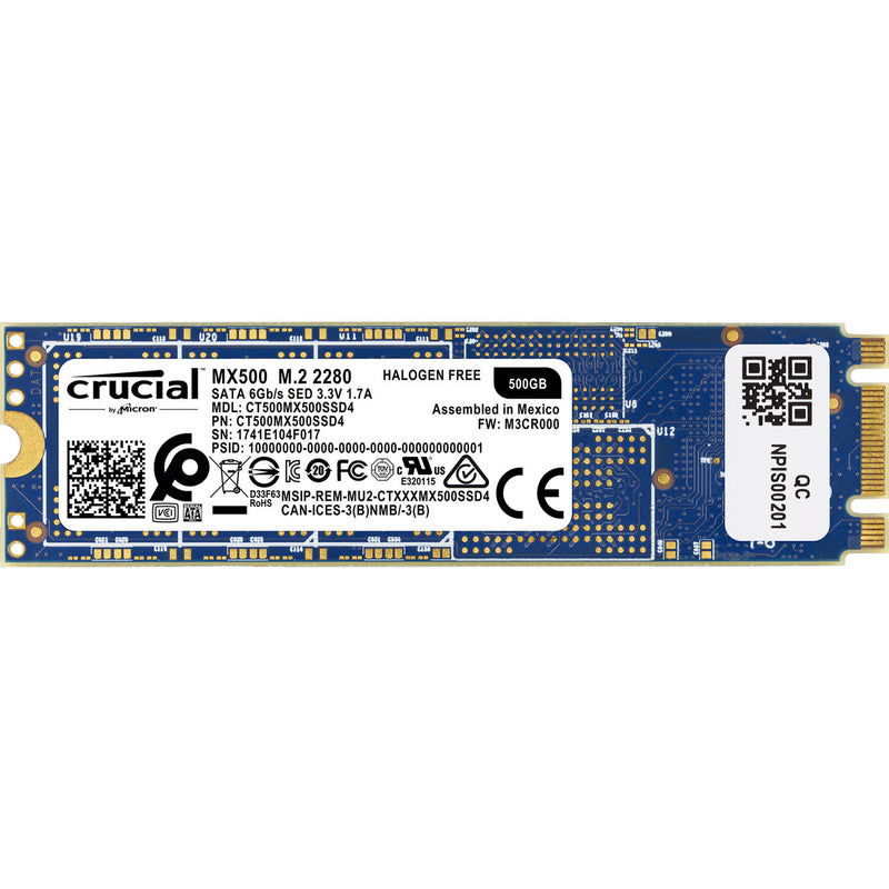 Crucial MX500 500GB 3D NAND SATA M.2 (2280SS) Internal SSD, up to 560MB/s - CT500MX500SSD4