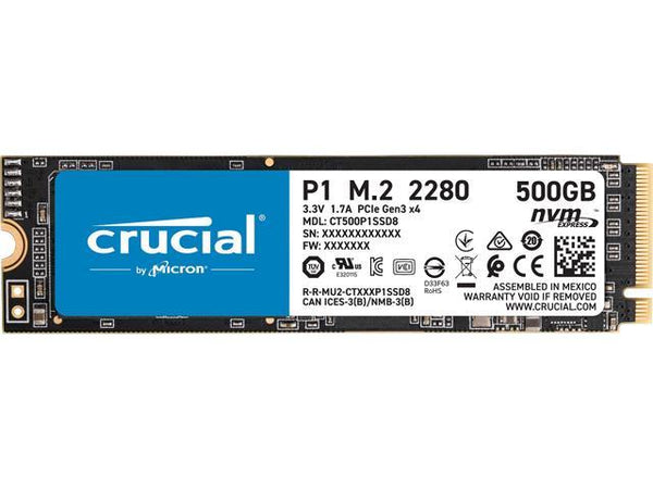 Crucial 500GB P1 NVMe M.2 2280 Internal SSD (CT500P1SSD8) | Buy