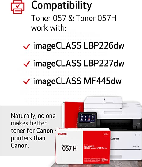 Canon 057 Black Toner Cartridge - Yield: 3100 Pages