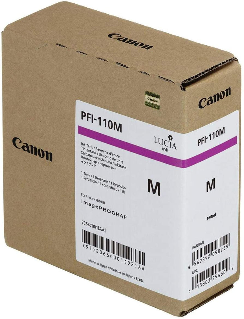 Canon PFI-110M Magenta Pigment Ink Tank (160 mL) - 2366C001AA